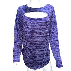 Juicy Couture Purple Cutout Long Sleeve Top Womens Size XL